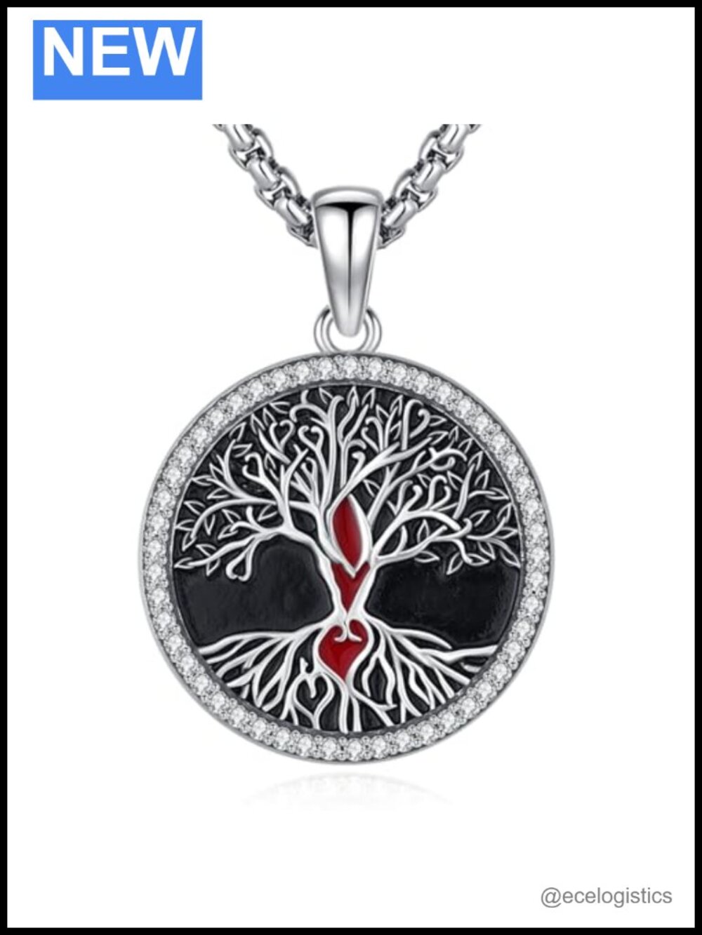 925 Sterling Silver Tree of Life Pendant Necklace Adjustable